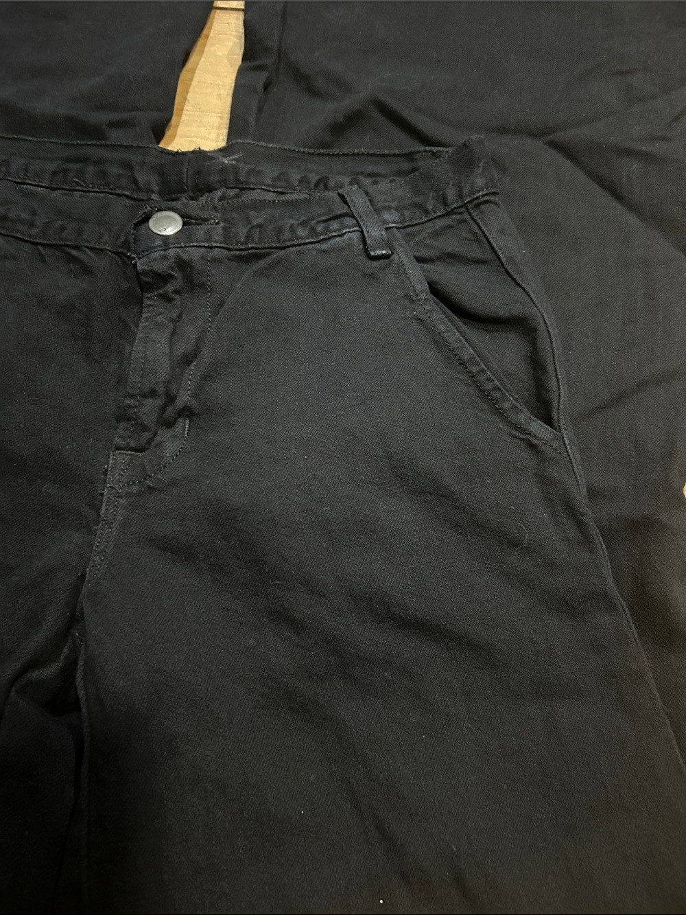 J Brand Black High-Rise Wide Leg Cotton/Linen Pants Size 26 - Picture 4 of 9